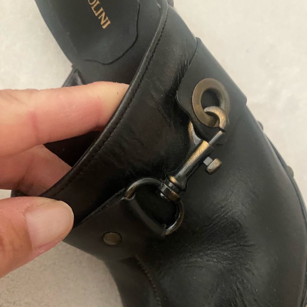 Enzo Angiolini leather studded mule heels - Picture 8 of 12